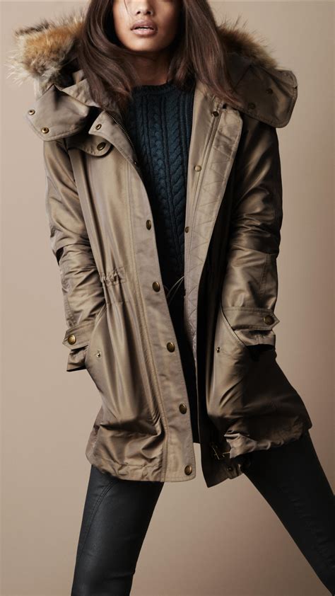 burberry brit parka damen|Burberry ladies car coats.